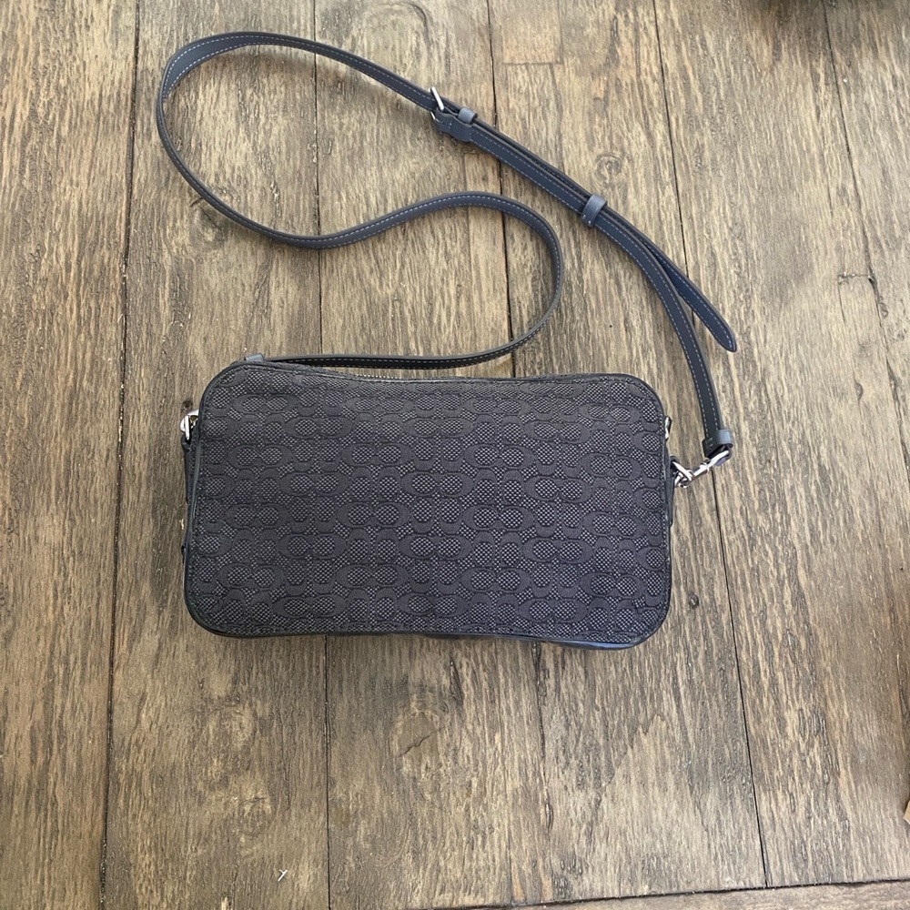 Coach Gray & Black Crossbody Bag
